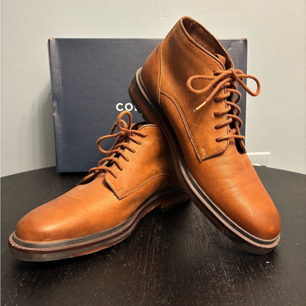 Cole Haan Weatherproof Men's Brown Leather Boots